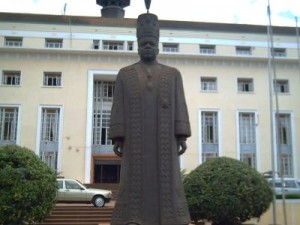 Statue of Kabaka Mutebi at Bulange Mengo, the seat of Buganda Kingdom