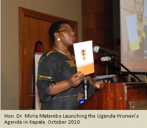 Miria Matembe, she is know for being critic of corrupt officials 