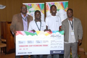Makerere University students who won the imagine cup for technology