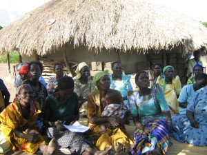 Members of Aminamong women's group in a meeting