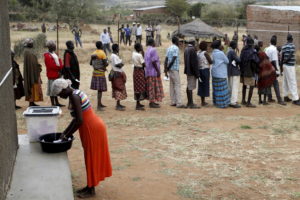 Citizens in the north eastern part of Karamoja while casting their votes in an election.